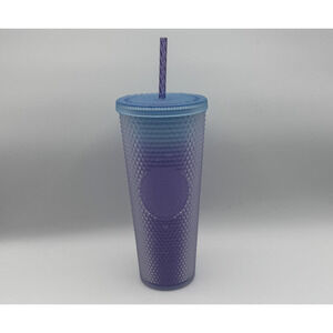 Starbucks Summer Purple Rain Blue Ombre Studded Tumbler Cold Cup 24oz, New Straw